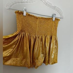 Queen of Sparkles Gold Flowy Shorts